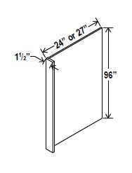 Classic Framed — Refrigerator End Panel Veneer with 1-1/2" Return Filler -                              24”W x 96”H x 1/2”D — cabinet product image