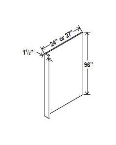 Classic Framed — Refrigerator End Panel Veneer with 1-1/2" Return Filler -                              24”W x 96”H x 1/2”D — cabinet product image