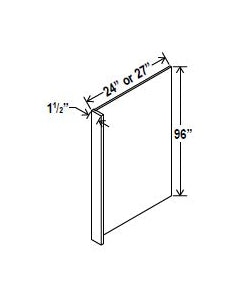 Classic Framed — Refrigerator End Panel Veneer with 1-1/2" Return Filler -                              24”W x 96”H x 1/2”D — cabinet product image