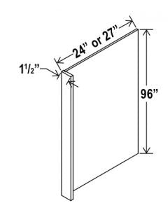 Classic Framed — Refrigerator End Panel Veneer with 1-1/2" Return Filler -                              27”W x 96”H x 1/2”D — cabinet product image