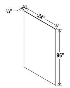 Classic Framed — Painted Shelf Board - 24”W x 96”H X 3/4”D — cabinet product image