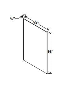 Classic Framed — Painted Shelf Board - 24”W x 96”H X 3/4”D — cabinet product image