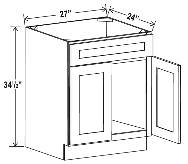 Sink Base Cabinet With One Dummy Drawer