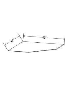 SW-SBF4242 — Corner Sink Front Floor - 42”W x 42”H x 23-1/4”D - for use with DCSF42