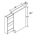 NB-SPB6 — Spice Pull Base Cabinet - 6”W x 34-1/2”H x 24”D