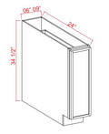 SWO-SPB9 — Spice Pull Base Cabinet - 9"W x 34-1/2"H x 24"D