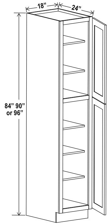 18"W Utility Pantry Cabinets