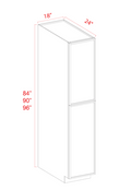 SWO-U188424 — Wall Pantry - 18"W x 84"H x 24"D - 2D, 5S