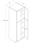 MB-U248424 — Utility Pantry - 24"W X 84"H X 24"D - 4 Doors - 5 Shelves