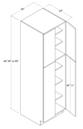 MB-U308424 — Utility Pantry - 30"W X 84"H X 24"D - 4 Doors - 5 Shelves
