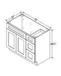 SE-V3321DR — Vanity Sink Base - 33"W x 34 1/2" x 21"D - 1D, 3 Right DRW