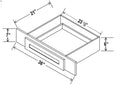 NB-VKD36 — Vanity Knee Drawer - 36”W x 7”H x 21”D