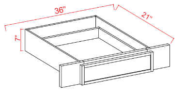 SWO-VKD36 — Knee Drawer - 36"W x 7"H x 21"D