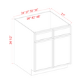 SAO-VS24 — Slim Shaker — Vanity Sink Base Cabinet - 24"W x 34 1/2"H x 21"D cabinet product image