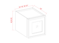 SAO-W1512GD — Slim Shaker — Wall Glass Door Cabinet - 15"W x 12"H x 12"D - 1D cabinet product image