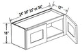NB-W2418 — Wall Cabinet - 24”W x 18”H x 12”D - 2D