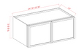 SWO-W3624 — Wall Cabinet - 36"W x 24"H x 12"D - 2D - 1S