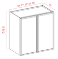 SWO-W3042 — Wall Cabinet - 30"W x 42"H x 12"D - 2D -3S
