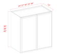 SWO-W3930 — Wall Cabinet - 39"W x 30"H x 12"D - 2D -2S