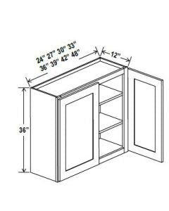 Classic Framed — Wall Cabinet - 39”W x 36”H x 12”D - 2D -2S — highest-resolution technical cabinet drawing