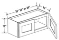 AG-W3012 — Wall Cabinet - 30”W x 12”H x 12”D - 2D