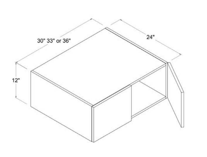 MB-W301224 — Wall Cabinet - 30"W X 12"H X 24"D - 2 Doors