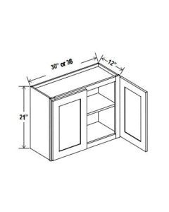 21"H Double Door Wall Cabinets