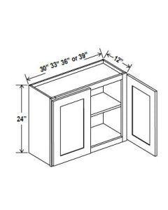 24"H Wall Cabinets With Double Doors