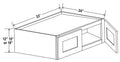 AG-W331224 — Wall Refrigerator Cabinet-33”W x 12”H x 24”D - 2D
