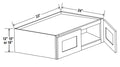 NB-W331224 — Wall Refrigerator Cabinet-33”W x 12”H x 24”D - 2D