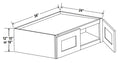 NB-W361224 — Wall Refrigerator Cabinet-36”W x 12”H x 24”D - 2D