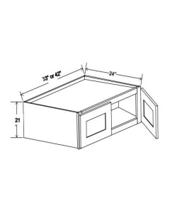 24"H Refrigeraor Wall Cabinets With Double Doors