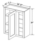 SW-WBC2430 — Wall Blind Corner Cabinet - 24”W x 30”H x 12”D - 1D -2S