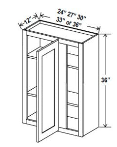 36"H Wall Blind Corner Cabinet