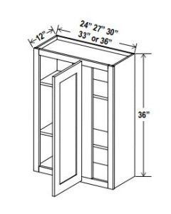 36"H Wall Blind Corner Cabinet