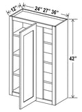 SW-WBC2442 — Wall Blind Corner Cabinet - 24”W x 42”H x 12”D - 1D -3S