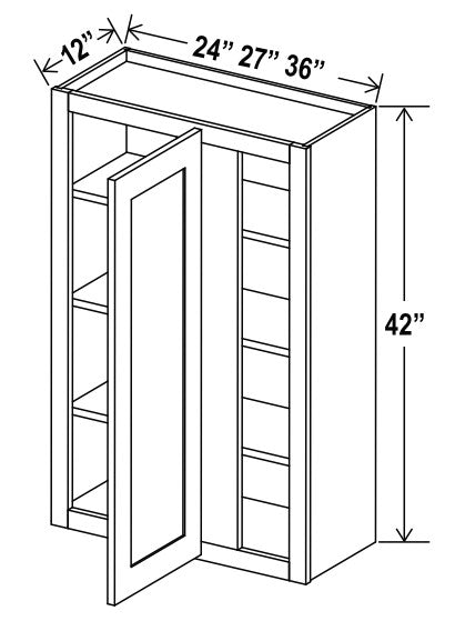 42"H Wall Blind Corner Cabinets