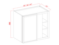 SWO-WBC2730 — Wall Blind Corner Cabinet - 27"W x 30"H x 12"D - 1D -2S