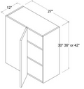MB-WBC2742 — Wall Blind Corner Cabinet - 27"W X 42"H X 12"D - 1 Door - 3 Shelves