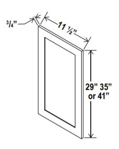 Classic Framed — Wall Decorative Door Panel - 11-1/2”W x 11”H — highest-resolution technical cabinet drawing