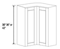 AG-WER2436 — Wall Easy Reach Corner Cabinet - 24”W X 36”H X 12”D - 2D -2S