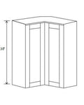 AG-WER2430 — Wall Easy Reach Corner Cabinet - 24”W X 30”H X 12”D - 2D -2S
