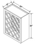 AG-WRC2430 — Wall Wine Rack Cabinet - 24”W x 30”H x 12”D
