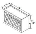 NB-WRC2430 — Wall Wine Rack Cabinet - 24”W x 30”H x 12”D
