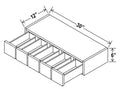 AG-WSD630 — Wall Spice Drawer - 30”W x 6”H x 12”D
