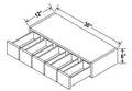 NB-WSD630 — Wall Spice Drawer - 30”W x 6”H x 12”D