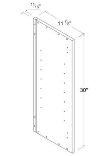 MB-WSP30 — Finished Side panel for 30"H Wall cabinets - 11 7/8"D X 30"H X 3/4"W