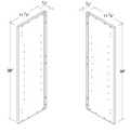 MB-WSP36L — Finished Left-Side Panel for 36"H Wall cabinets - 11 7/8"D X 36"H X 3/4"W