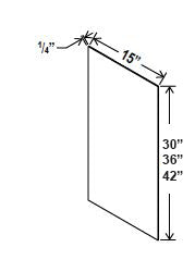 Unlimited Framed — Wall Skin Panel - 15”W x 36”H x 1/4”D — highest-resolution technical cabinet drawing
