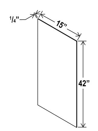 Classic Framed — Wall Skin Panel - 15”W x 42”H x 1/4”D — highest-resolution technical cabinet drawing